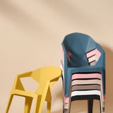 Contemporary Style Stacking Dining Chair Slat Back Plastic Dining Arm Chairs Clearhalo ' kitchen&dining_furn' 'Dining Chairs' 'Dining Tables & Seating' 'dining_chair' 'furn' 'furn_dining_chair' 'Furniture' 'furniture_dining_chair' 'Kitchen & Dining Furniture' 'kitchen' 1200x1200_3636872c-ea7d-40f4-90a8-697a978a5738