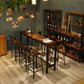 Brown Wood Top Counter Table Metal Black Legs Industrial Bar Table for Restaurant Clearhalo 'Bar Furniture' 'Bar Tables' 'bar_tables' 'furn' 'furn_bar_tables' 'Furniture' 'furniture_bar_tables' 'Kitchen & Dining Furniture' 1200x1200_3636b249-e31f-4841-9c19-2880aa17461f