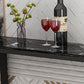 Glam Bar Height Table Faux Marble Top Bistro Table with Sled Base Clearhalo 'Bar Furniture' 'Bar Tables' 'bar_tables' 'furn' 'furn_bar_tables' 'Furniture' 'Kitchen & Dining Furniture' 1200x1200_363731ee-5de7-4119-a9e9-1c4b91728fe4