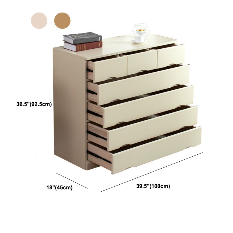Comò combinato orizzontale in legno con cassettiera contemporanea con cassetto