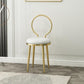 Glam Velvet Dining Chair Open Back Dining Side Furniture with Gold Legs in Matte Finish Clearhalo 'Dining Chairs' 'Dining Tables & Seating' 'dining_chair' 'furn' 'furn_dining_chair' 'Furniture' 'Kitchen & Dining Furniture' 1200x1200_3639960a-05f4-4124-8331-12d2c8970643