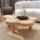 Table basse scandinave de forme libre avec 3 pieds en bois de pin