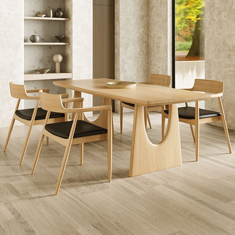 Modern 1/2/4/5 Pieces Dining Set Rectangle Pine Wood Dining Table for Dining Room Clearhalo 'Dining Room Sets' 'Dining Tables & Seating' 'dining_room_set' 'furn' 'furn_dining_room_set' 'Furniture' 'furniture_dining_room_set' 'Kitchen & Dining Furniture' 1200x1200_363a75b8-27fe-499c-81db-8cb2c444117c