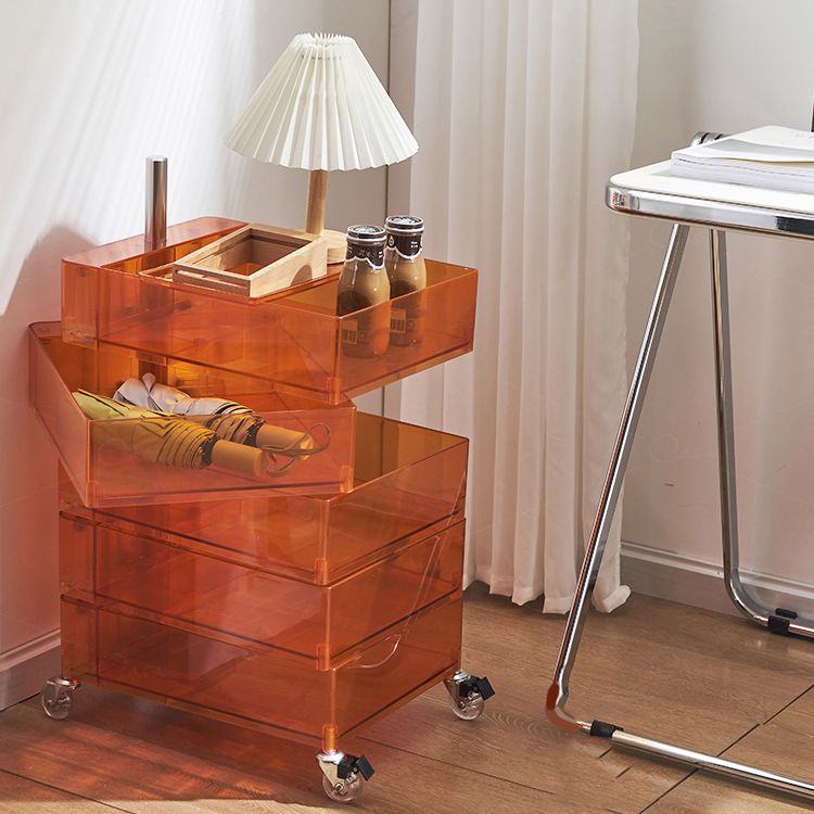 Scandinavian Plastic Night Table 28" Tall Removable Nightstand with Drawers Clearhalo 'Bedroom Furniture' 'furn' 'furn_night_stand' 'Furniture' 'night_stand' 'Nightstands' 1200x1200_363ba4bc-867b-4d42-92a0-d991e3e18554