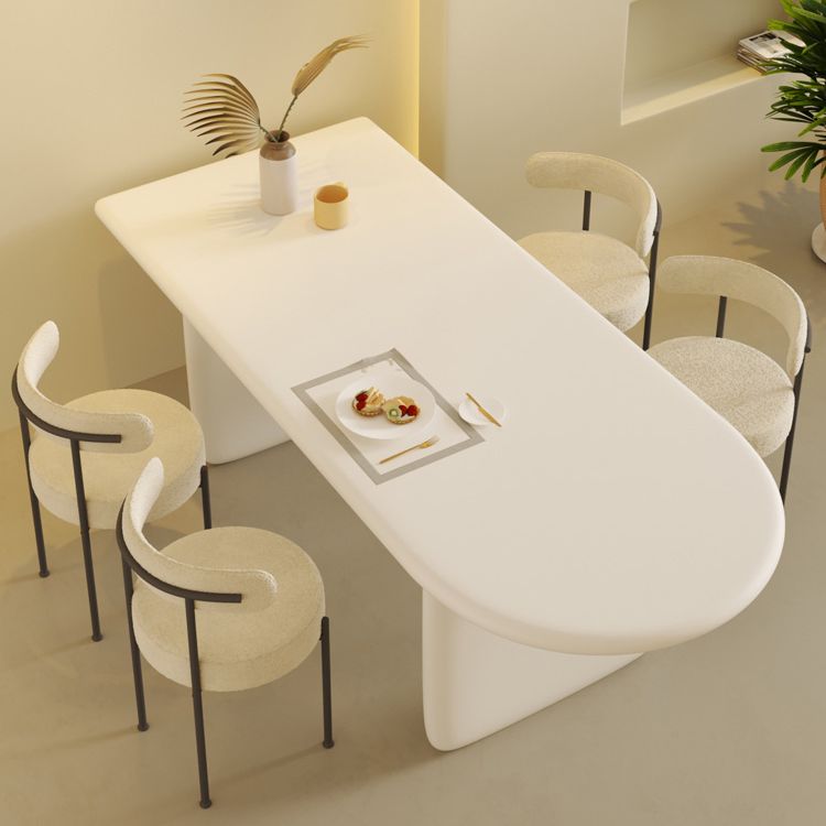 Set da pranzo ovale 1/2/5 pezzi set da pranzo bianco contemporaneo