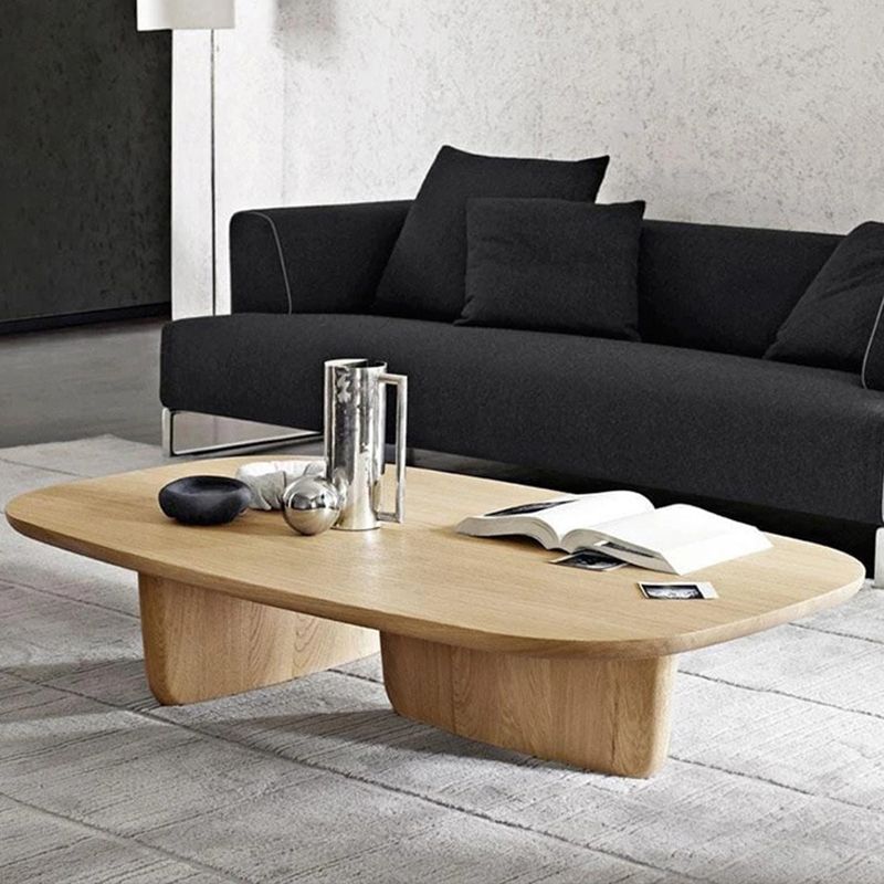 Table basse en bois de table de cocktail de style scandinave de 15,75 po de hauteur