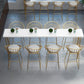 Glam Style 1/2/5/9 Pieces Bar Table Set Rectangle Bar Table with Metal High Stools Clearhalo 'Bar Furniture' 'furn' 'furn_home_bar_bar_sets' 'Furniture' 'Home Bars & Bar Sets' 'home_bar_bar_sets' 'Kitchen & Dining Furniture' 1200x1200_363ed876-88d1-43c5-abb3-7f30d1f4cb4c