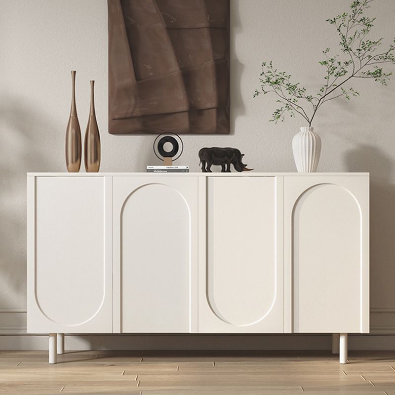 Contemporary White Wood Buffet Sideboard Adjustable Shelving Sideboard Clearhalo 'buffet_sideboard' 'Buffets & Sideboards' 'furn' 'furn_buffet_sideboard' 'Furniture' 'Kitchen & Dining Furniture' 1200x1200_363ee167-81d0-4ba0-8845-736677ddfeae