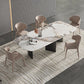 Rectangle Dining Table Sintered Stone Top Modern White Table with Black Legs Clearhalo 'Dining Tables & Seating' 'Dining Tables' 'dining_table' 'furn' 'furn_dining_table' 'Furniture' 'Kitchen & Dining Furniture' 1200x1200_3640257b-9886-471c-9c54-6936bfd66d36