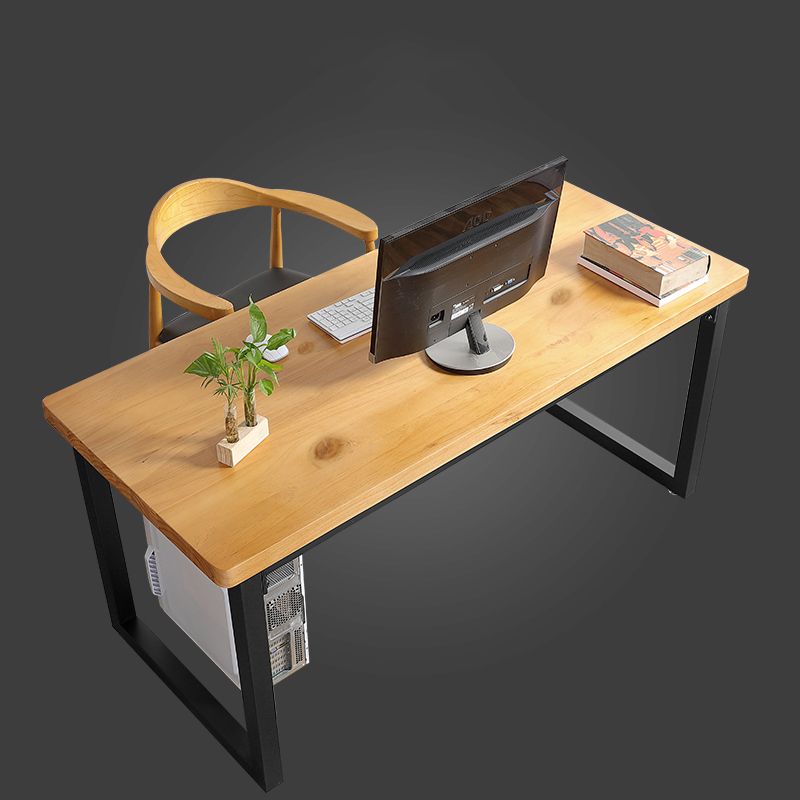 Solid Wood Rectangular Office Desk Sled Base 29.53-inch Tall Writing Desk Clearhalo 'furn' 'furn_office_desk' 'Furniture' 'Office Desks' 'Office Furniture' 'office_desk' 1200x1200_36411fd2-450f-483b-b4b3-9025b3165f0e