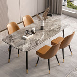 Scandinavo 1/2/5/7 pezzi mobili tavolo da pranzo in pietra rettangolare set per la casa