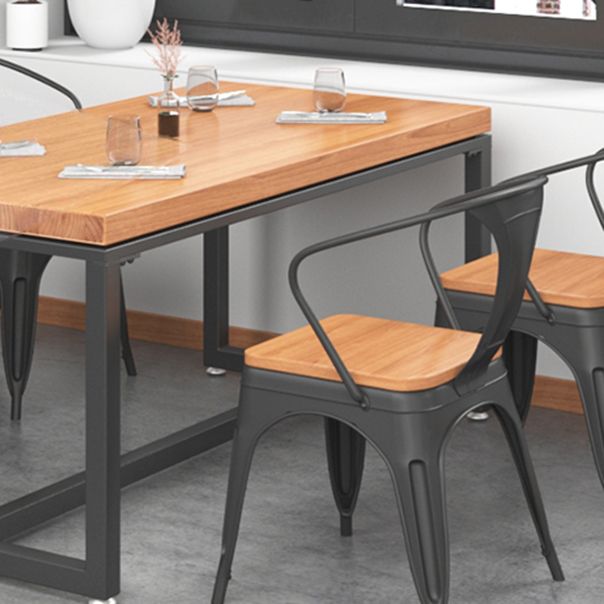 Ensemble de Table à manger rectangulaire, 1/5 pièces, Table et chaises en bois de Style industriel