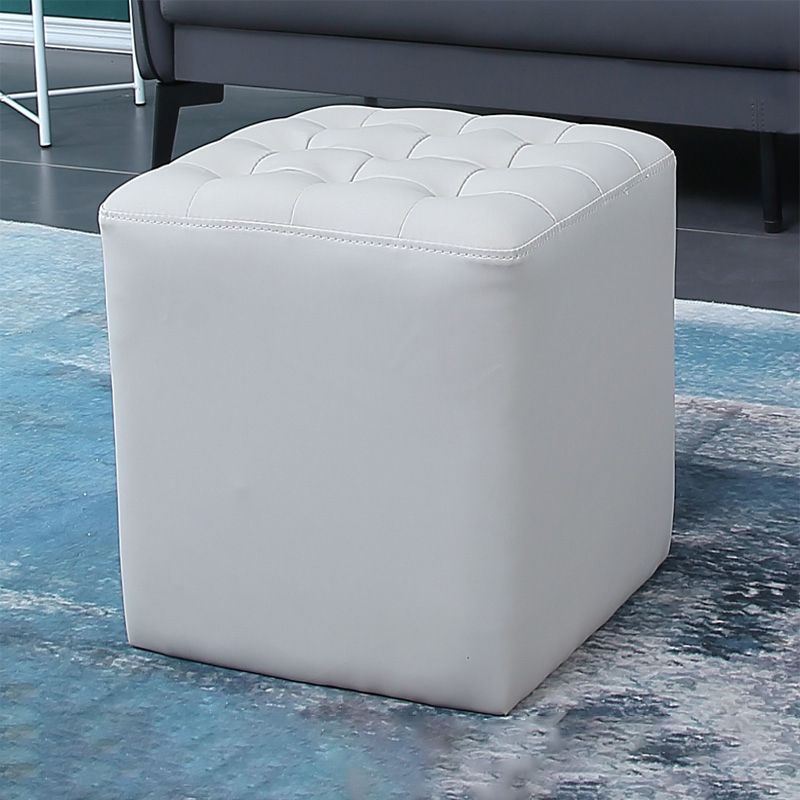 Tufted Ottoman Mid-Century Modern Echt lederen vierkante waterbestendige kubus Ottoman