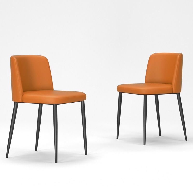 Upholstered Armless Dining Chair Metal Kitchen Dining Side Chair Clearhalo 'Dining Chairs' 'Dining Tables & Seating' 'dining_chair' 'furn' 'furn_dining_chair' 'Furniture' 'Kitchen & Dining Furniture' 1200x1200_364370c4-b4d2-4f1a-8c78-7903c05a9612