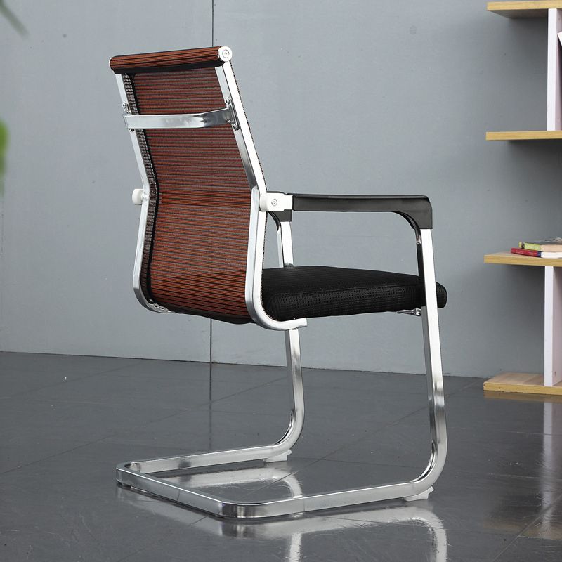 Modern Desk Chair Mesh Computer Chair Conference Chair No Wheels Clearhalo 'furn' 'furn_office_chair' 'Furniture' 'Office Chairs' 'Office Furniture' 'office_chair' 1200x1200_3643d46f-e08c-4544-854b-71abaf141fb5