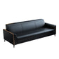 29" Wide Contemporary Sofa Black Stationary Seating for Living Room