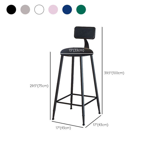 Tabouret de comptoir de siège rond de style contemporain avec des jambes en métal