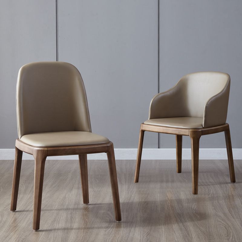 Industrial Leather Restaurant Side Chair Parsons Dining Chair Clearhalo ' kitchen&dining_furn' 'Dining Chairs' 'Dining Tables & Seating' 'dining_chair' 'furn' 'furn_dining_chair' 'Furniture' 'furniture_dining_chair' 'Kitchen & Dining Furniture' 'kitchen' 1200x1200_3646b9e6-fb1f-4b4f-8711-23731e589ca3