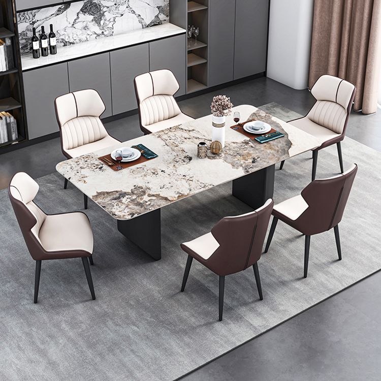 Modern 1/2/5/7 Pieces Dining Set Sintered Stone Kitchen Furniture Set /Separate Items Clearhalo 'Dining Room Sets' 'Dining Tables & Seating' 'dining_room_set' 'furn' 'furn_dining_room_set' 'Furniture' 'furniture_dining_room_set' 'Kitchen & Dining Furniture' 'kitchen&dining_furn' 'kitchen' 1200x1200_3648bf96-a81b-4ec8-80af-18f413efcc5c