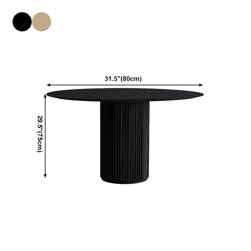Round Solid Wood Dining Table Simplicity Style Dining Room Collection with Pedestal Casual Clearhalo ' dining_table' 'Dining Tables & Seating' 'Dining Tables' 'furn' 'furn_dining_table' 'Furniture' 'furniture_dining_table' 'Kitchen & Dining Furniture' 'kitchen&dining_furn' 'kitchen' 'kitchen_dining_table' 1200x1200_3649059d-c129-4522-93ce-007c28dfa987