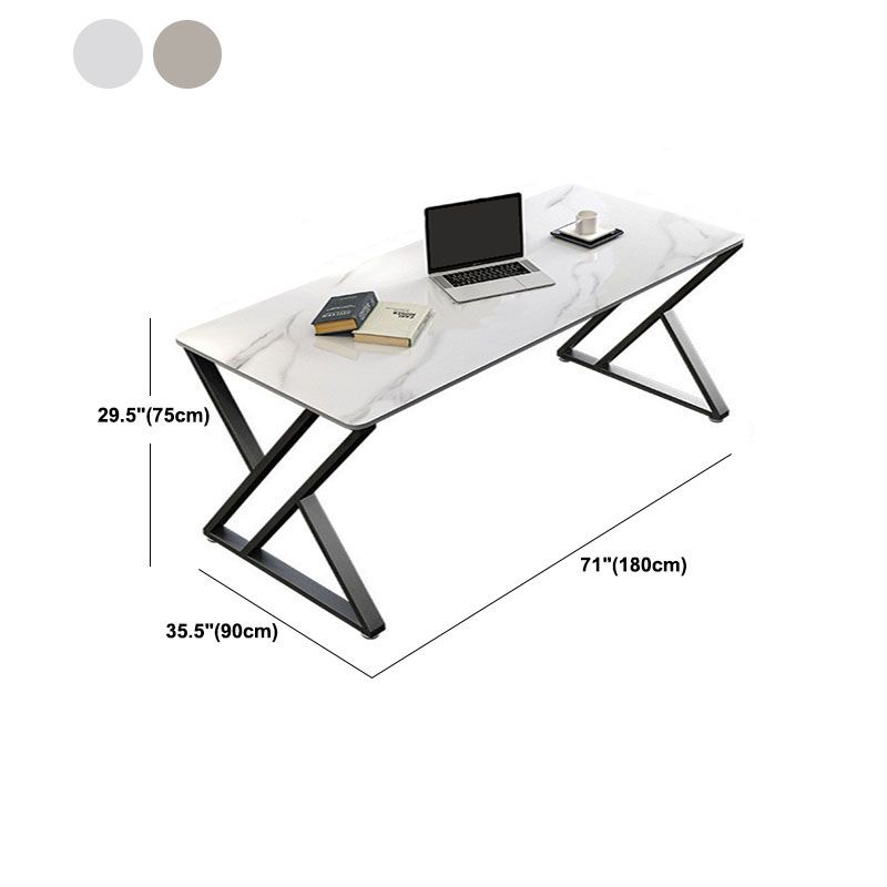 Simple Modern 30" H Desk Rectangular Sled Slate Desk for Home Clearhalo 'furn' 'furn_office_desk' 'Furniture' 'Office Desks' 'Office Furniture' 'office_desk' 1200x1200_364919b5-24fb-48ad-b960-2f92fde66a78