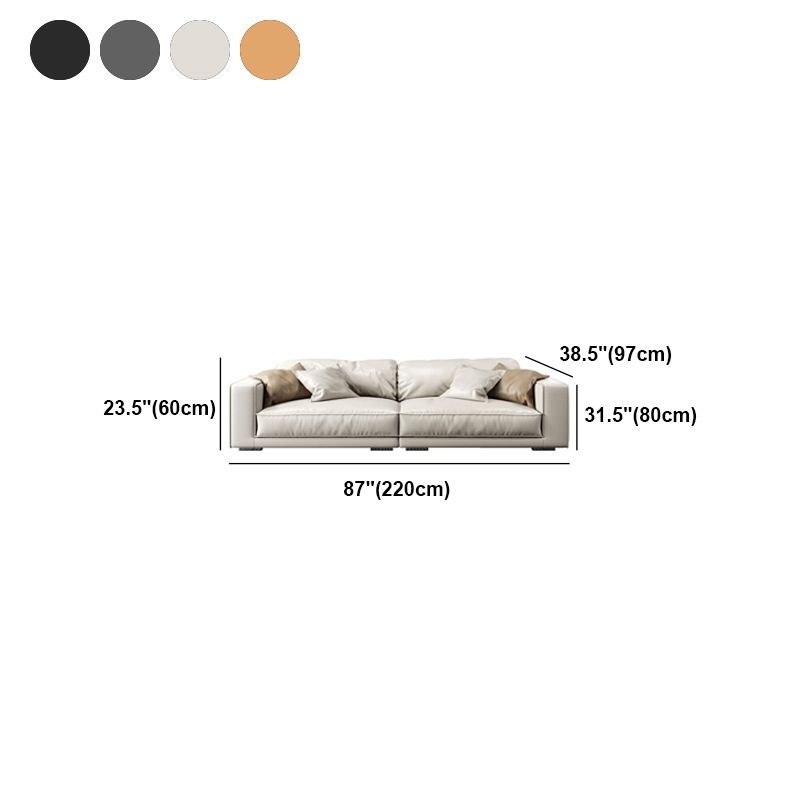 Glam Style Sectional Latex Upholstery Filled Faux Leather White/grey/black/orange Sofa Clearhalo 'furn' 'furn_sectionals' 'Furniture' 'furniture_sectionals' 'Living Room Furniture' 'Sectionals' 1200x1200_364b709f-2368-4a84-ab23-3d7767d008b4