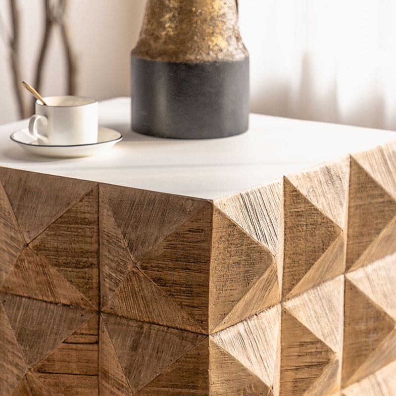 Tavolino rustico di diapositiva del soggiorno in difficoltà in legno marrone in difficoltà tavola laterale