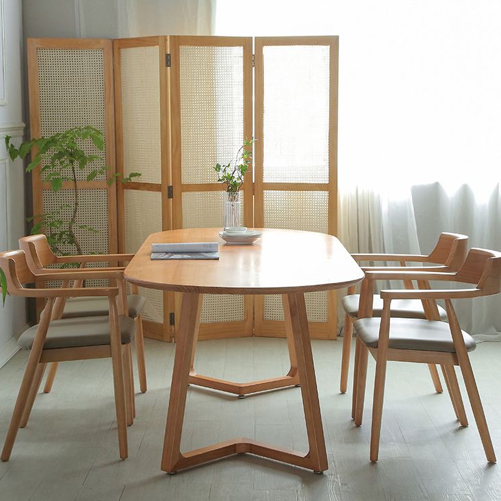 Mesa de conferencia de escritura de escritura de madera moderna Oficina de escritura ovalada sin silla