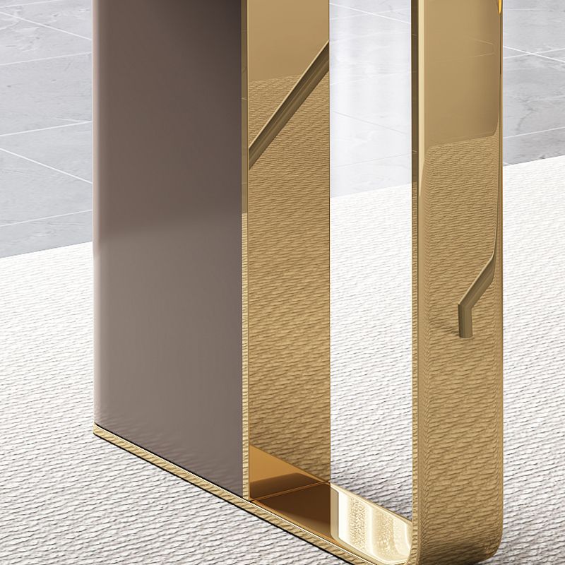 二重台座付きの豪華な焼結された石の上部テーブル長方形の白いテーブル