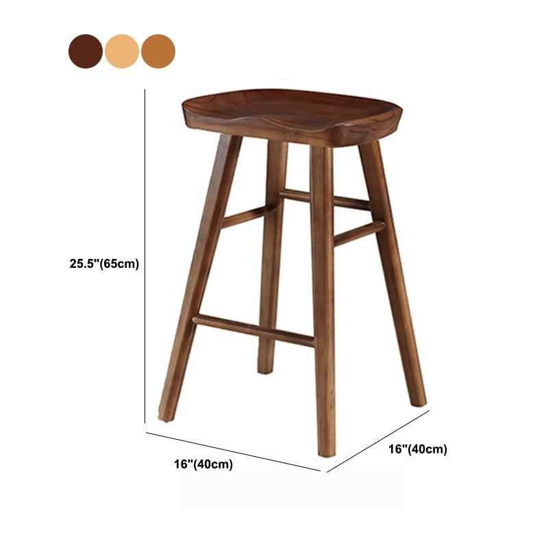 Eigentijdse massief houten barkruk, rugloze voetsteun, tegenkruk