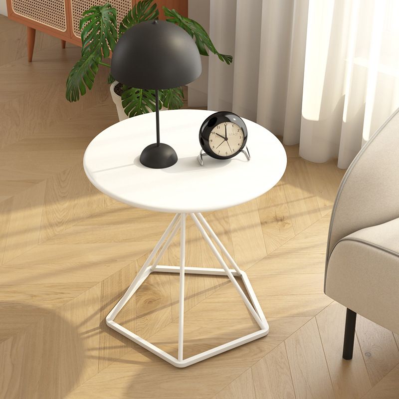 Metal Frame End Table Solid Color Round Side End Table for Living Room Clearhalo 'Coffee & Accent Tables' 'End & Side Tables' 'end_side_table' 'Furniture' 'furniture_end_side_table' 'Living Room Furniture' 1200x1200_364f8046-e143-478c-a3f4-9facb4259846