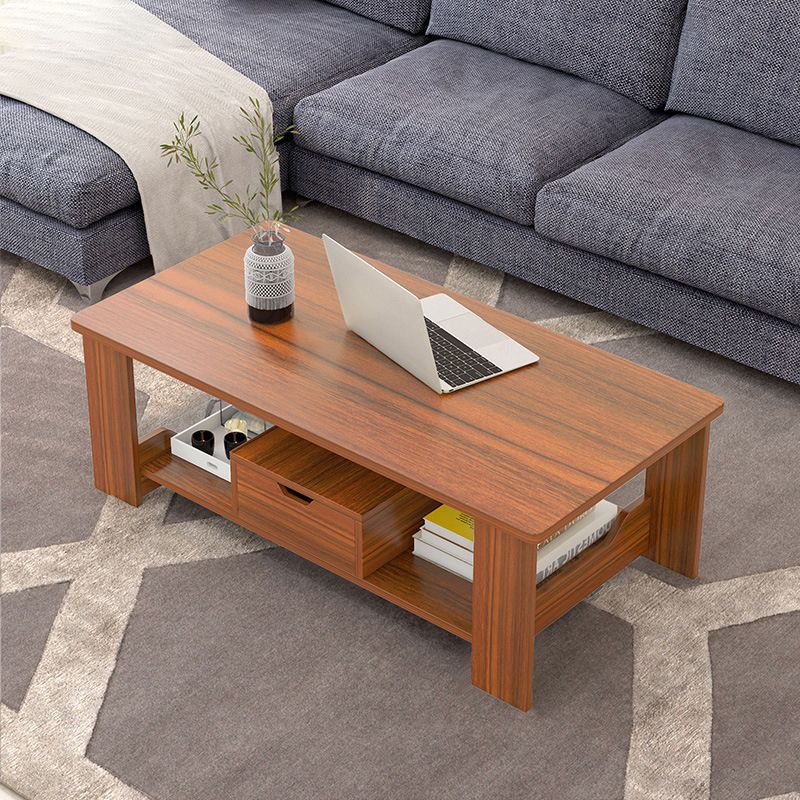 Modern Manufactured Wood Coffee Table with Storage Rectangular Cocktail Table Clearhalo 'Coffee & Accent Tables' 'Coffee Tables' 'coffee_tables' 'furn' 'furn_coffee_tables' 'Furniture' 'furniture_coffee_tables' 'Living Room Furniture' 1200x1200_3650355a-4612-4296-a1a3-be2fe9d5d10a