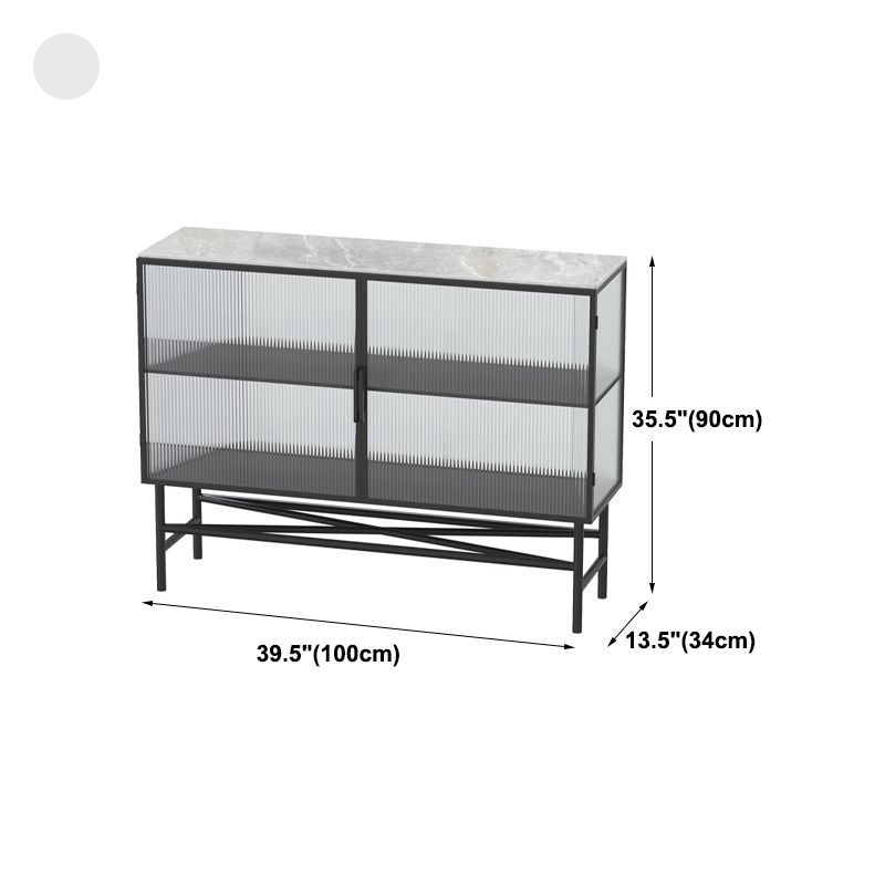Modern Style Sideboard with Metal Legs Storage Sideboard for Kitchen Bar Clearhalo 'buffet_sideboard' 'Buffets & Sideboards' 'furn' 'furn_buffet_sideboard' 'Furniture' 'Kitchen & Dining Furniture' 1200x1200_3652edc6-db52-401b-8266-2aec999567e8