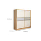 Engineered Wood Wardrobe Armoire with Garment Rod Modern Wardrobe Cabinet