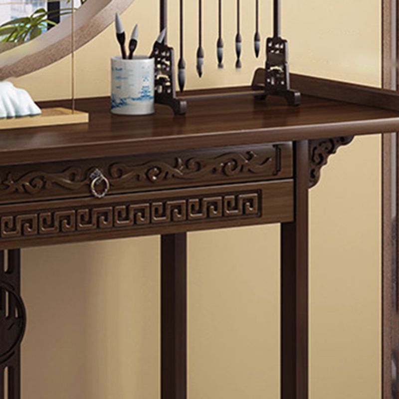 Wood Hall Console Table Mid Century Modern Rectangle End Table