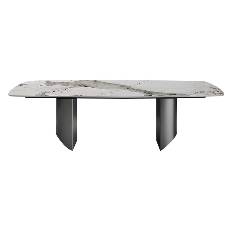 Sintered Stone Top Dining Table for restaurant Rectangle Table with Double Pedestal Clearhalo ' dining_table' 'Dining Tables & Seating' 'Dining Tables' 'furn' 'furn_dining_table' 'Furniture' 'furniture_dining_table' 'Kitchen & Dining Furniture' 'kitchen&dining_furn' 'kitchen' 'kitchen_dining_table' 1200x1200_3655330b-a629-4303-9f9a-3e23943c5735