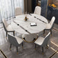 Modern Style Dining Round Table Dining Stone Table for Kitchen Clearhalo 'Dining Tables & Seating' 'Dining Tables' 'dining_table' 'furn' 'furn_dining_table' 'Furniture' 'Kitchen & Dining Furniture' 1200x1200_3656d9a9-7248-4538-968c-e7232ab95237