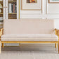 Contemporary Square Arm Sofa 31.49" High Linen Sofa with Tight Back