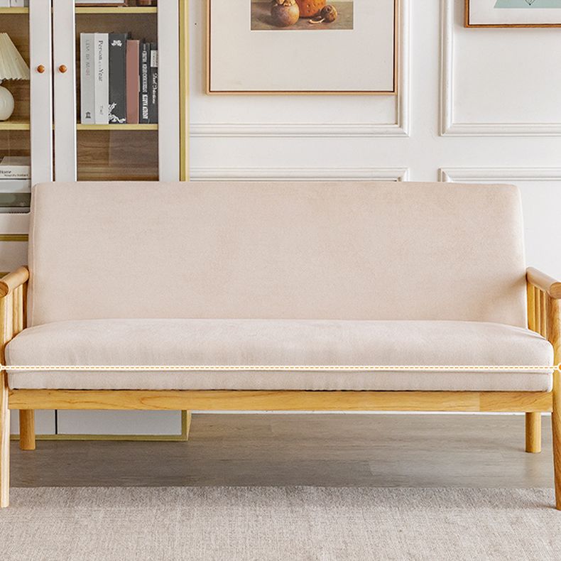 Contemporary Square Arm Sofa 31.49" High Linen Sofa with Tight Back