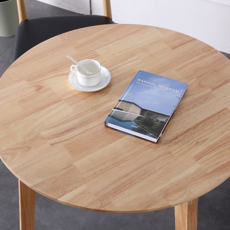 Round Shape 4 Legs Modern Dining Table Wood Color Fixed Table of Solid Wood Clearhalo ' dining_table' 'Dining Tables & Seating' 'Dining Tables' 'furn' 'furn_dining_table' 'Furniture' 'furniture_dining_table' 'Kitchen & Dining Furniture' 'kitchen&dining_furn' 'kitchen' 'kitchen_dining_table' 1200x1200_36587563-593b-46e3-b3de-7e7949d39d55