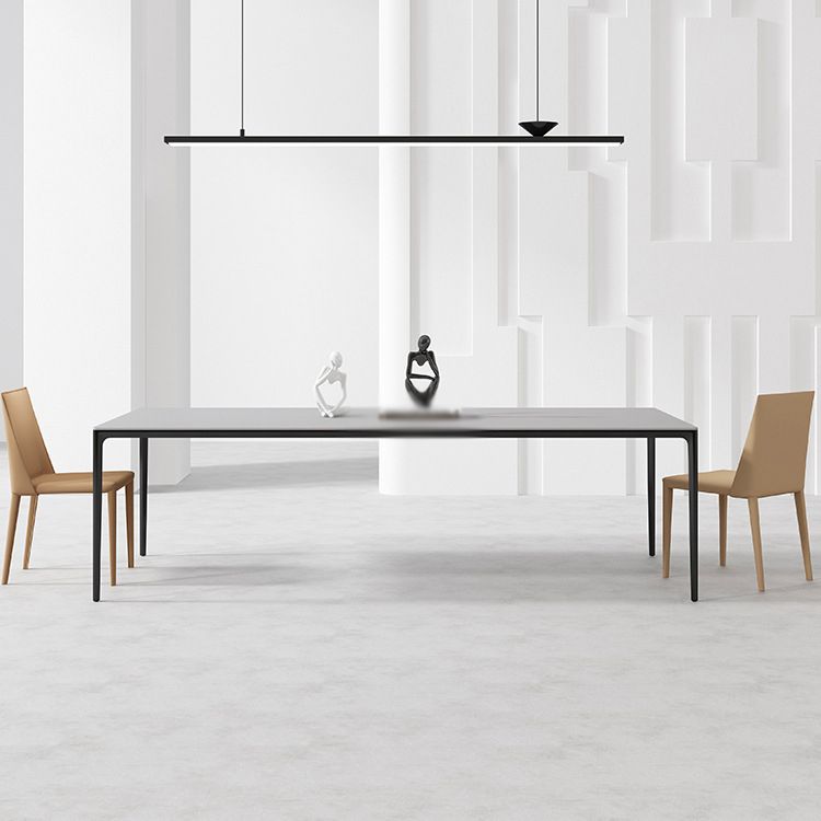 Modern Sintered Stone Top Dining Set Rectangle 1/2/3/5 Pieces Dining Table with Chairs Clearhalo 'Dining Room Sets' 'Dining Tables & Seating' 'dining_room_set' 'furn' 'furn_dining_room_set' 'Furniture' 'furniture_dining_room_set' 'Kitchen & Dining Furniture' 1200x1200_36599742-4dc3-424a-a8f4-99229dbde5b4