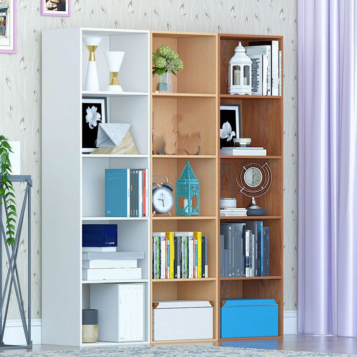 Estantería de madera de ingeniería moderna estante de libro estándar cerrado para sala de estar