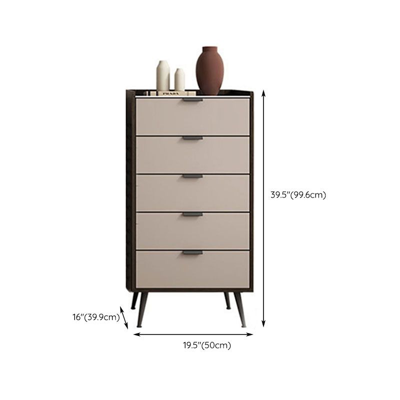 Commode de rangement verticale contemporaine en pierre pour chambre à coucher avec tiroirs