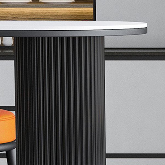 Modern Marble Bar Table with Specialty Table Top Double Pedestal Table- 41.3" H Clearhalo 'Bar Furniture' 'Bar Tables' 'bar_tables' 'furn' 'furn_bar_tables' 'Furniture' 'furniture_bar_tables' 'Kitchen & Dining Furniture' 1200x1200_365a1abc-9f4a-4891-a098-11583e322685