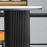 Modern Marble Bar Table with Specialty Table Top Double Pedestal Table- 41.3" H Clearhalo 'Bar Furniture' 'Bar Tables' 'bar_tables' 'furn' 'furn_bar_tables' 'Furniture' 'furniture_bar_tables' 'Kitchen & Dining Furniture' 1200x1200_365a1abc-9f4a-4891-a098-11583e322685