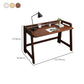 17" Wide Contemporary Writing Desk Folding Solid Wood Office Desk