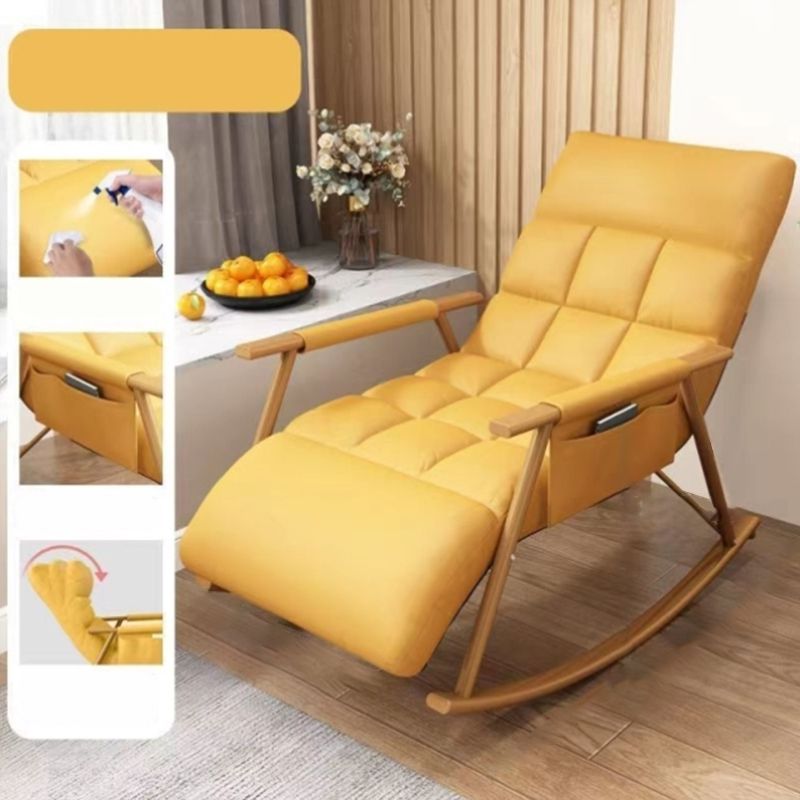 Chaise de fauteuil incliné créatif couleurs de couleur de couleur unie en cuir en cuir solide