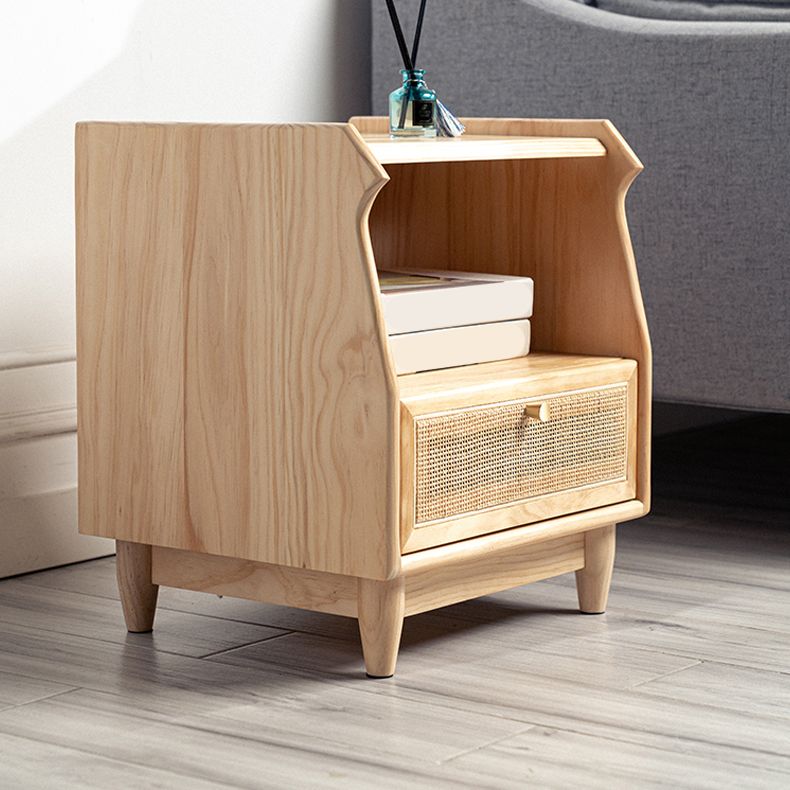 1 Drawer Night Table Modern Solid Wood Nightstand ,20.5" Tall Clearhalo 'Bedroom Furniture' 'furn' 'furn_night_stand' 'Furniture' 'night_stand' 'Nightstands' 1200x1200_365c2e7b-6c23-49b5-9f29-c37f9f5100b2