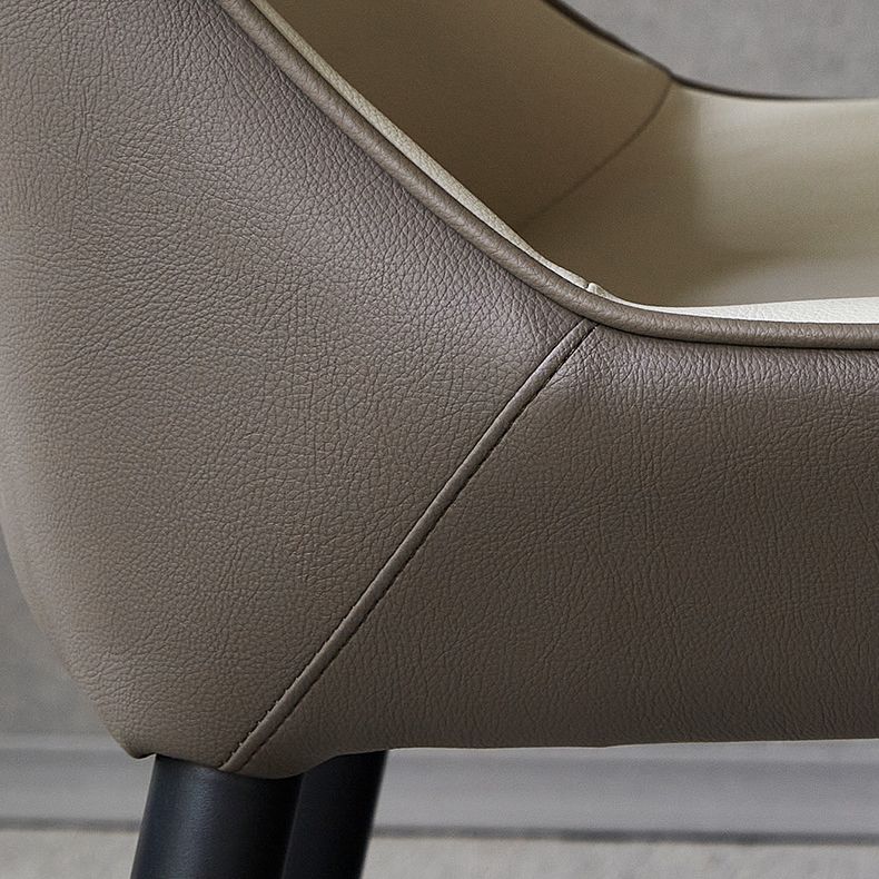 Contemporary Metal Dining Room Chairs Wingback Armless Chair for Home Use Clearhalo ' kitchen&dining_furn' 'Dining Chairs' 'Dining Tables & Seating' 'dining_chair' 'furn' 'furn_dining_chair' 'Furniture' 'furniture_dining_chair' 'Kitchen & Dining Furniture' 'kitchen' 1200x1200_365caeff-c94c-49a0-b178-298df97bfc2a