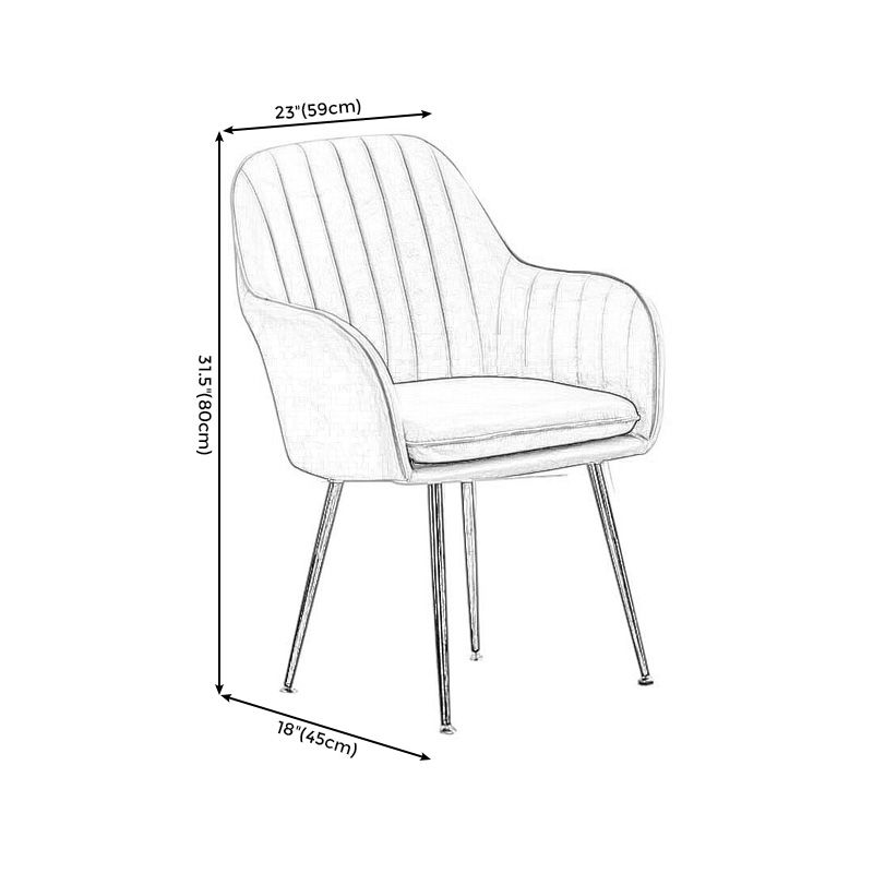 23.6"Wide Solid Color Armchair with Basic Four Legs for Bedroom Clearhalo 'Accent Chairs' 'accent_chairs' 'Chairs & Seating' 'furn' 'furn_accent_chairs' 'Furniture' 'furniture_accent_chairs' 'Living Room Furniture' 1200x1200_365d654a-f8d5-4ab8-9928-ba42a9efa2b5